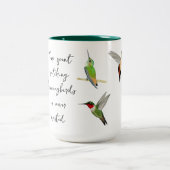 ハミングバードを見る ツートーンマグカップ (中央)