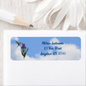 ハミングバードアイリスフラワーアドレス ラベル (インサイチュ)