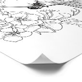 ハミングバードアダルトカラーリング ポスター (角)