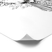 ハミングバードアダルトカラーリング ポスター (角)