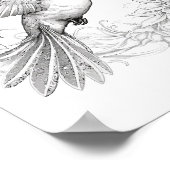 ハミングバードアダルトカラーリング ポスター (角)