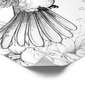 ハミングバードアダルトカラーリング ポスター (角)