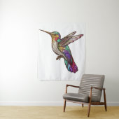 ハミングバードアニマルポートレートステンドグラス タペストリー (インサイチュ)