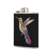 ハミングバードアニマルポートレートステンドグラス フラスク (左)