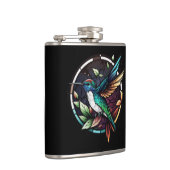 ハミングバードアニマルポートレートステンドグラス フラスク (右)