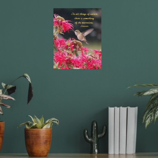 ハミングバードアリストテレス哲学引用文 箔ポスター (インサイチュ (リビング2))