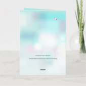 ハミングバードアンドさくらんぼブロッサムカスタム誕生日 カード (裏面)