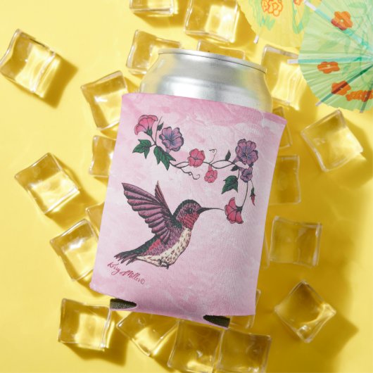 ハミングバードアンドフラワーズクーラーボックス 缶クーラー (インサイチュ 夏)