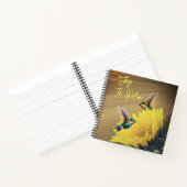 ハミングバードアート&ひまわり写真機ミックス ノートブック (内部)