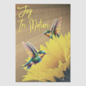 ハミングバードアート&ひまわり写真機ミックス 薄葉紙 (正面)