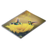 ハミングバードアート&ひまわり写真集ミックス ノートブック (左側)