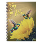 ハミングバードアート&ひまわり写真集ミックス ノートブック (正面)