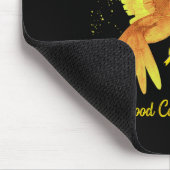 ハミングバードイエロー金ゴールド小児がん認識度 マウスパッド (コーナー)