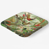 ハミングバードイラストレーションバイエルンストヘイケル ペーパープレート (傾斜あり)