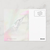 ハミングバードインソフト明るい赤紫色 ポストカード (裏面)