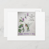ハミングバードウィングスマザーズデーはがきめく贈り物 ポストカード (正面/裏面)