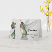 ハミングバードウィングズウォーターカラーマザーズデイカード カード (黄色い花)