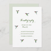 ハミングバードウェディングRSVP招待状 シーズンカード (正面/裏面)