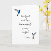 ハミングバードウォッチング カード (黄色い花)