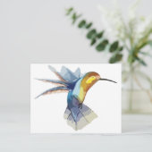 ハミングバードウォーターの色の平和なスケッチ ポストカード (スタンド正面)