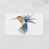 ハミングバードウォーターの色の平和なスケッチ 名刺 (裏面)