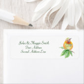 ハミングバードウォーターカラーバード自然住所 シール (インサイチュ)