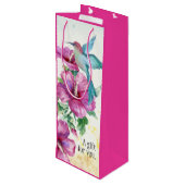 ハミングバードウォーターカラーワイン抱き枕 ワインギフトバッグ (裏面アングル)