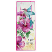 ハミングバードウォーターカラーワイン抱き枕 ワインギフトバッグ (裏面)