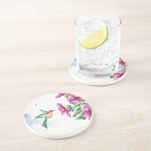 ハミングバードウォーターカラー砂岩コースター コースター (側面)