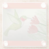 ハミングバードウォーター色 ガラスコースター (裏面)