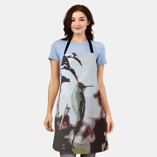 ハミングバードエプロン エプロン (着用した状態)