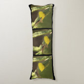 ハミングバードオンイエローサボテン花トリプチチ ボディピロー (正面縦)