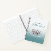 ハミングバードオンティール（緑がかった色）グラデーション感謝カバー ノートブック (内部)