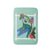 ハミングバードオンティール（緑がかった色） バスマット (正面縦)