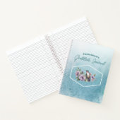 ハミングバードオンティール(緑がかった色)水彩感謝カバー ノートブック (内部)