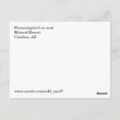 ハミングバードオンネストポストカード ポストカード (裏面)