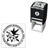 ハミングバードオンフローラブランチ名差出人住所 セルフインキングスタンプ (インサイチュ)