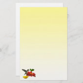 ハミングバードオン《植物》百日草 便箋 (正面/裏面)