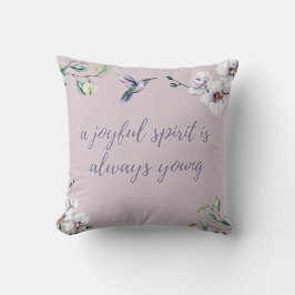 ハミングバードオーキッズピンクエレガントシンプル クッション