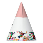 ハミングバードカスタム文字誕生日パーティー パーティーハット (裏面)