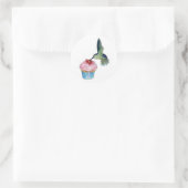 ハミングバードカップケーキラブ ラウンドシール (バッグ)