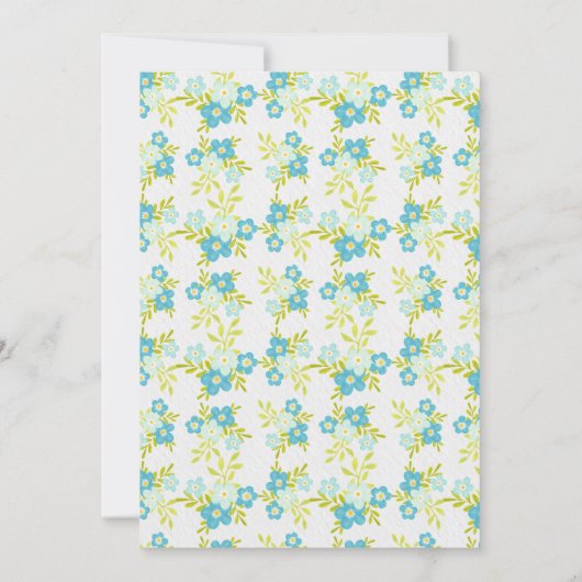 ハミングバードカップルのシャワー招待状 招待状 (裏面)