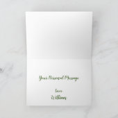 ハミングバードカップルの幸せパーソナライズされた記念日 カード (内部)