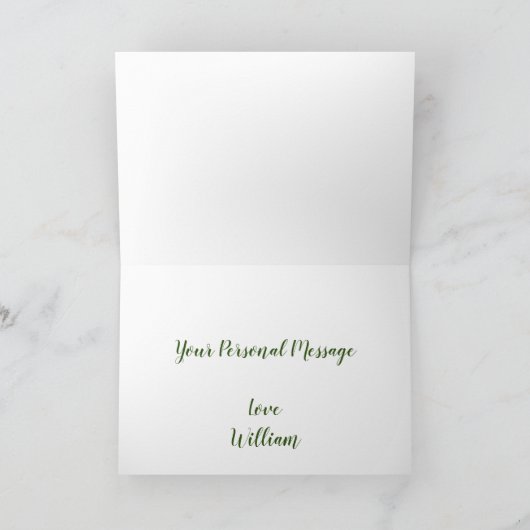 ハミングバードカップルの幸せパーソナライズされた記念日 カード (内部)