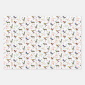 ハミングバードカラフルズフローラ ラッピングペーパーシート (正面3)