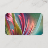 ハミングバードカラフル飛行抽象芸術エレガントバード 名刺 (裏面)