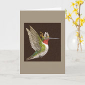 ハミングバードカードのヨーク カード (黄色い花)