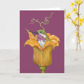 ハミングバードカードをフリッツ カード (黄色い花)