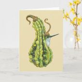 ハミングバードカード カード (黄色い花)