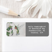 ハミングバードガーデンウォーターカラー住所 シール (インサイチュ)